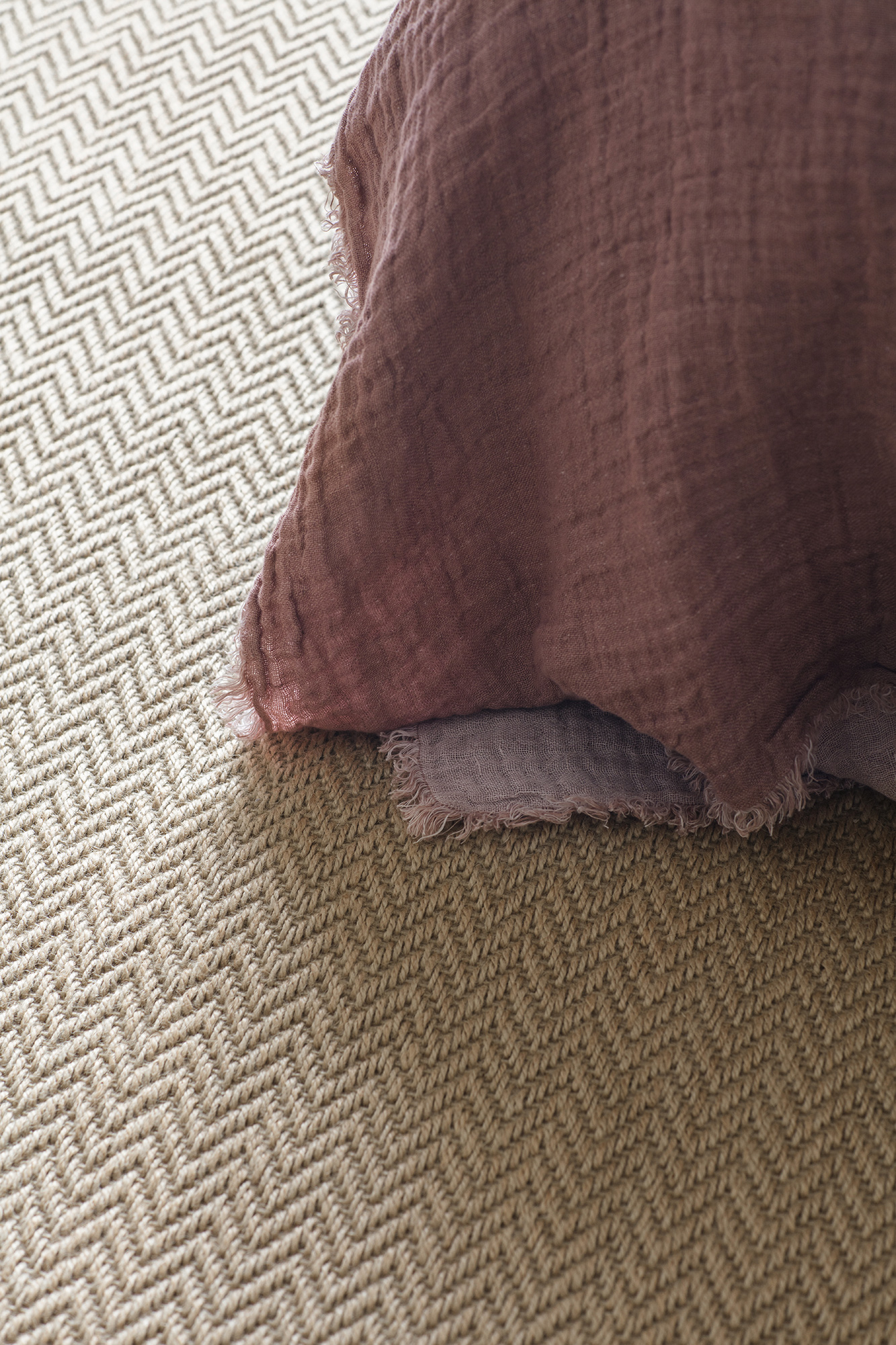 Jute Chevron Natural Carpet