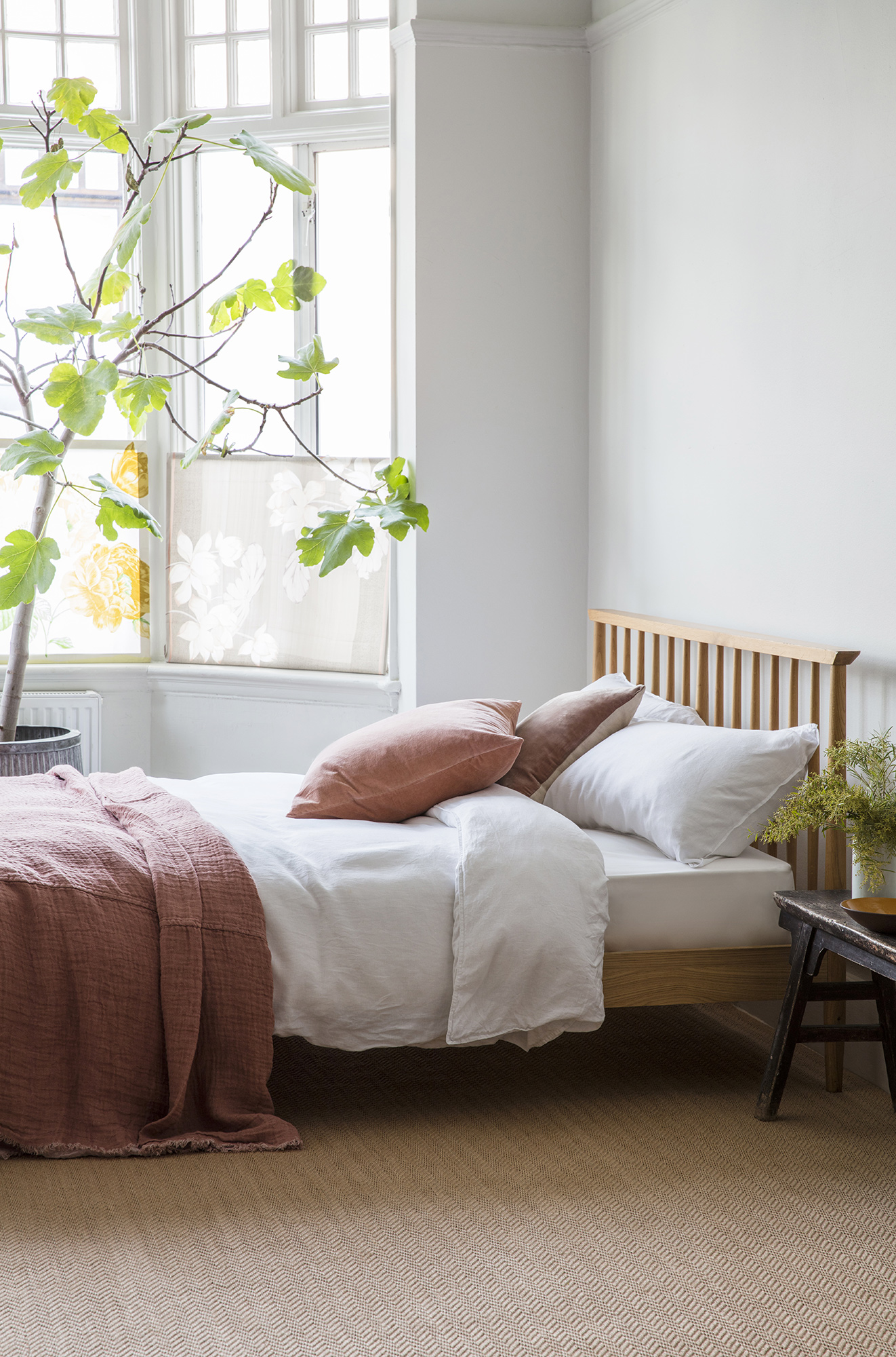 Jute Chevron Natural Carpet - Room Setting